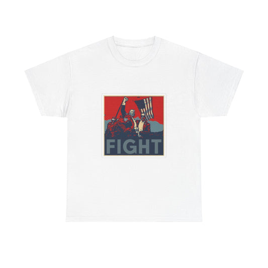 FIGHT Unisex Heavy Cotton Tee - Inspirational Graphic T-Shirt for Activists