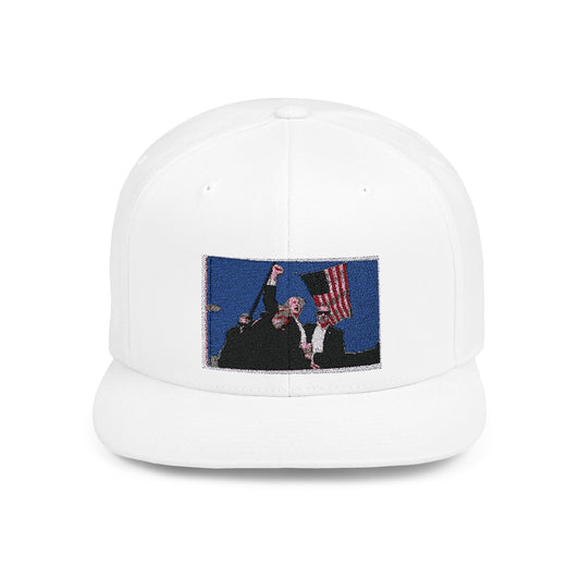 TRUMP ASSASSINATION ATTEMPT FIST PUMP Flat Bill Snapback