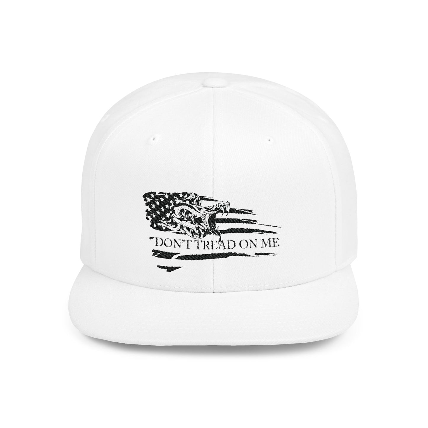 Don't Tread on Me Flag/Snake Flat Bill Snapback