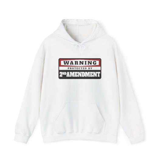 2nd Amendment Warning Unisex Hooded Sweatshirt - Heavy Blend, Perfect for Freedom Advocates